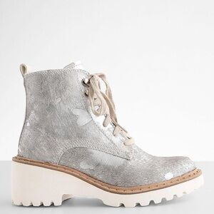 Dolce Vita Metallic Calfhair Lace-Up Boots